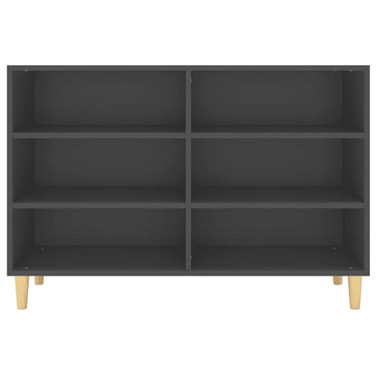 Credenza Grigia 103,5x35x70 cm in Legno Multistrato