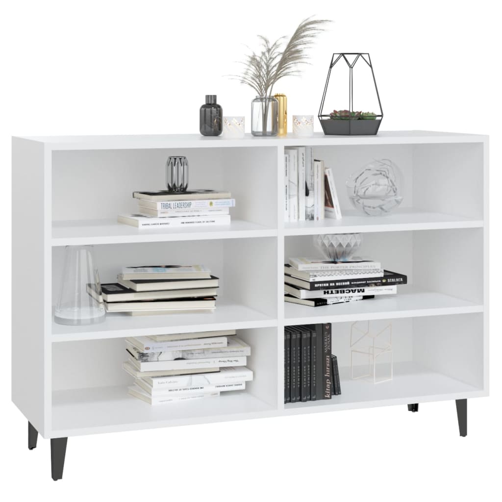 Credenza Bianca 103,5x35x70 cm in Legno Multistrato