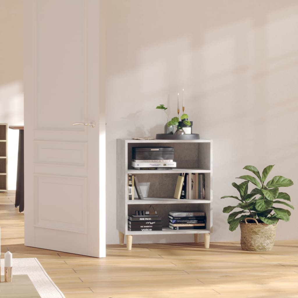 Credenza Grigio Cemento 57x35x70 cm in Legno Multistrato