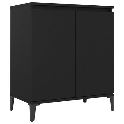 Credenza Nera 60x35x70 cm in Legno Multistrato