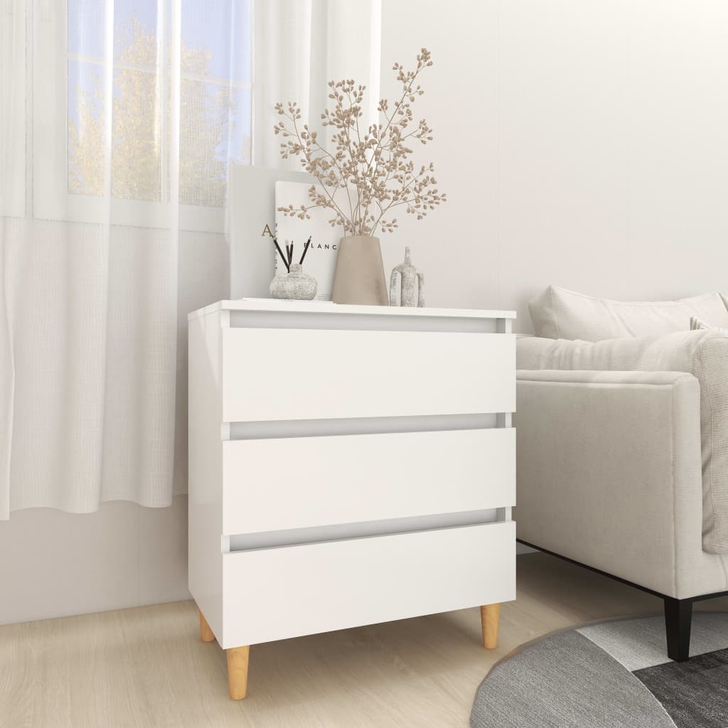 Credenza Bianca 60x35x69 cm in Legno Multistrato