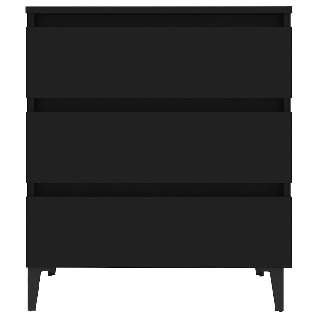 Credenza Nera 60x35x69 cm in Legno Multistrato