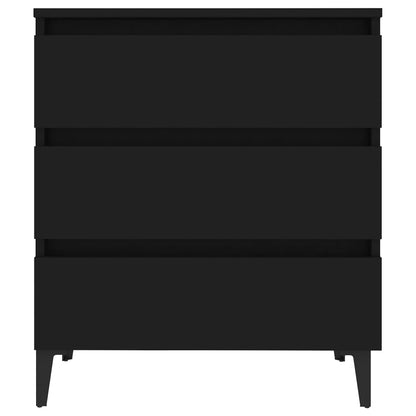 Credenza Nera 60x35x69 cm in Legno Multistrato