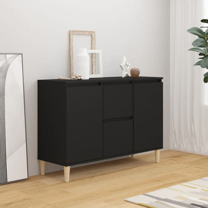 Credenza Nera 101x35x70 cm in Legno Multistrato