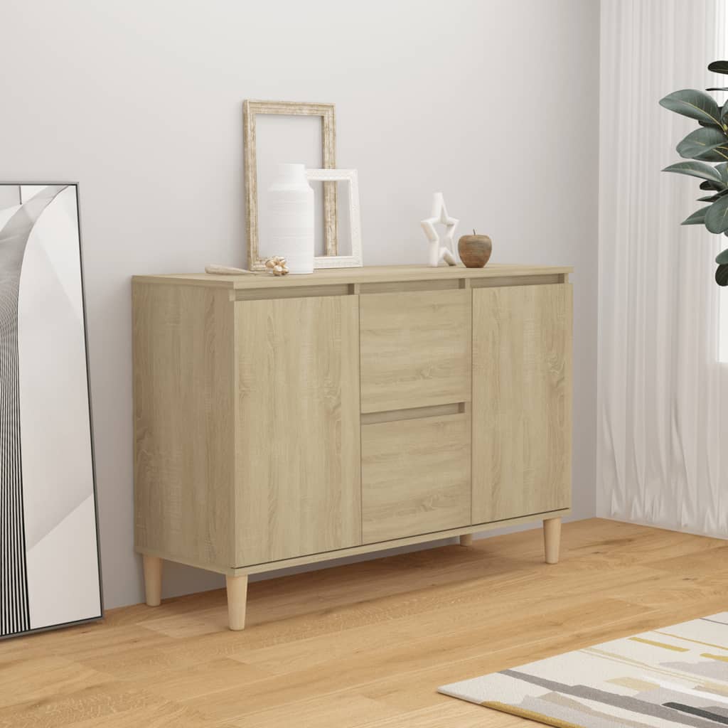 Credenza Rovere Sonoma 101x35x70 cm in Legno Multistrato
