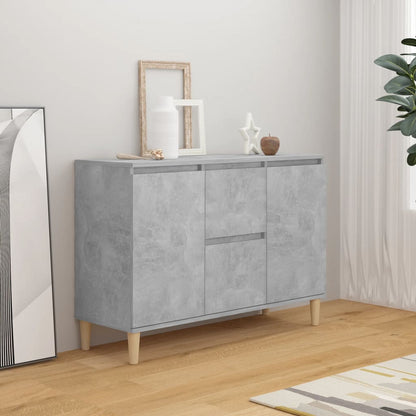 Credenza Grigio Cemento 101x35x70 cm in Legno Multistrato