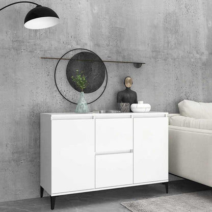 Credenza Bianca 102x35x70 cm in Legno Multistrato