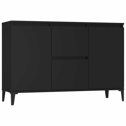 Credenza Nera 102x35x70 cm in Legno Multistrato