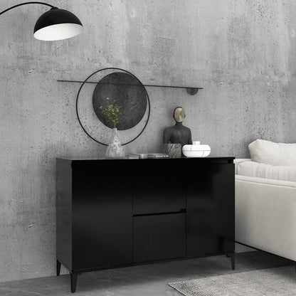 Credenza Nera 102x35x70 cm in Legno Multistrato