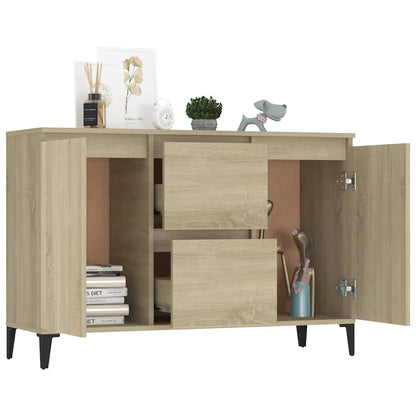 Credenza Rovere Sonoma 102x35x70 cm in Legno Multistrato