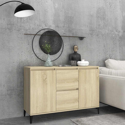 Credenza Rovere Sonoma 102x35x70 cm in Legno Multistrato