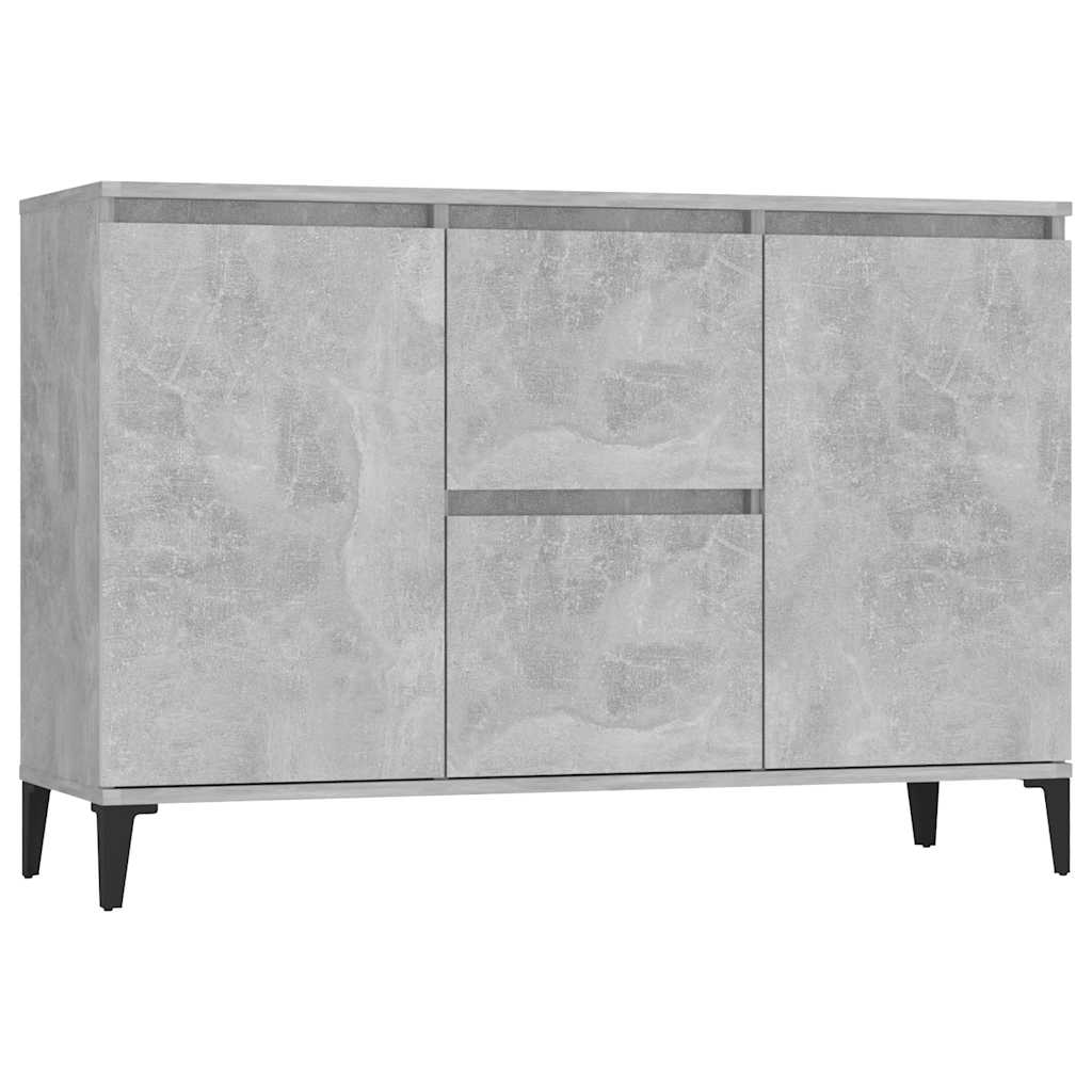 Credenza Grigio Cemento 102x35x70 cm in Legno Multistrato