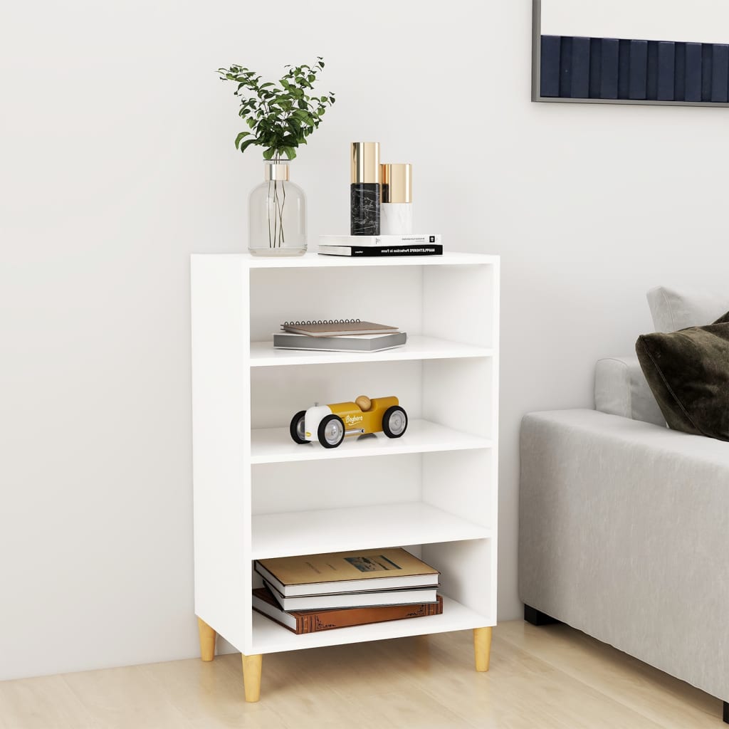 Credenza Bianca 57x35x90 cm in Legno Multistrato