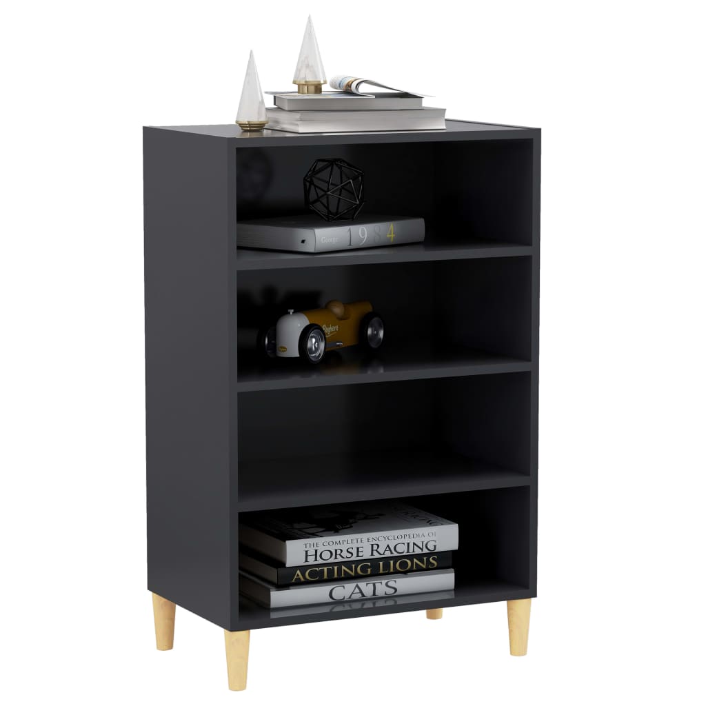 Credenza Grigia 57x35x90 cm in Legno Multistrato