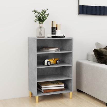 Credenza Grigio Cemento 57x35x90 cm in Legno Multistrato