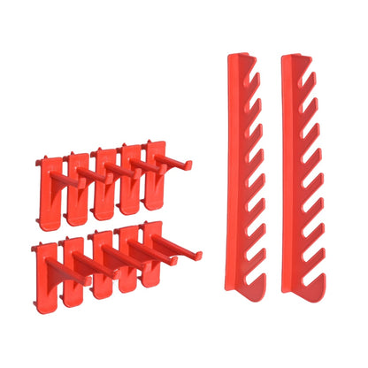 Kit Contenitori 39 pz con Pannelli a Parete Rosso e Nero