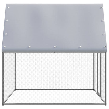 Gabbia per Polli da Esterno 2x2x2 m in Acciaio Zincato