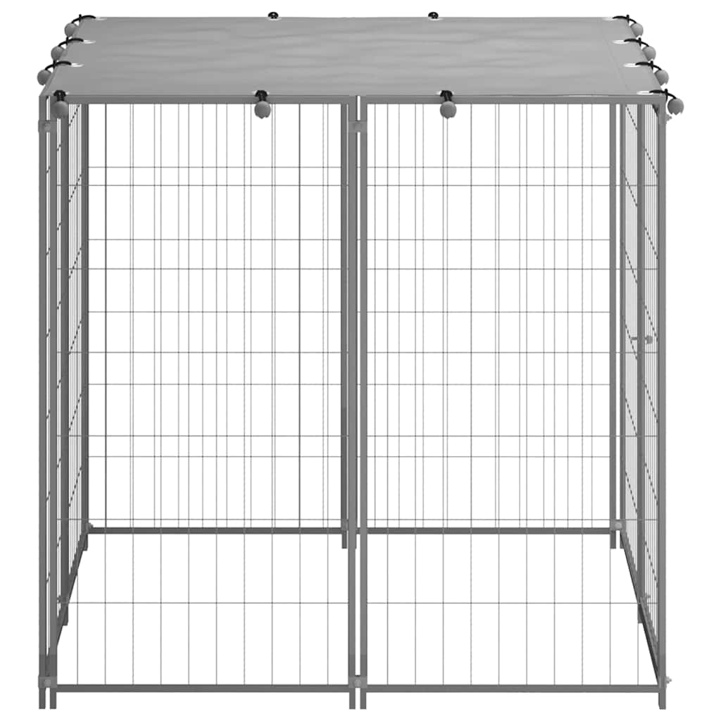 Cuccia per Cani Argento 110x110x110 cm in Acciaio
