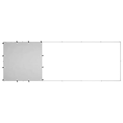 Gabbia per Cani Argento 330x110x110 cm in Acciaio