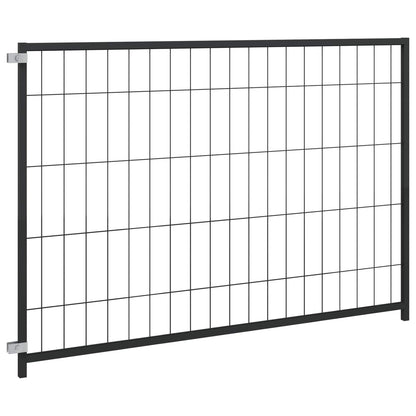 Gabbia per Cani Nera 300x100x70 cm in Acciaio