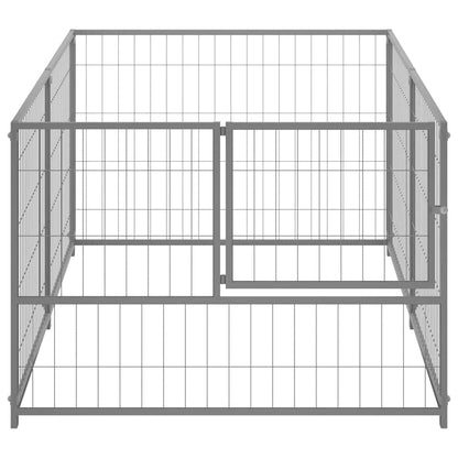 Gabbia per Cani Argento 200x100x70 cm in Acciaio
