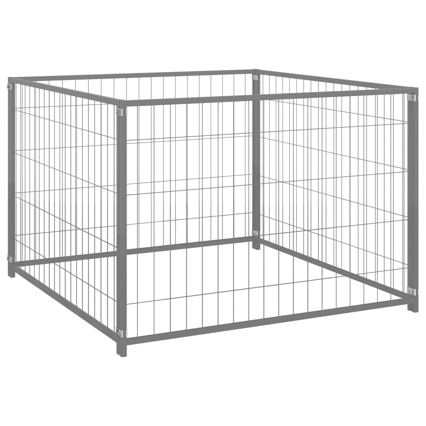 Gabbia per Cani Argento 300x100x70 cm in Acciaio