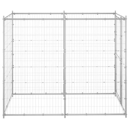 Gabbia per Cani da Esterno in Acciaio Zincato 110x220x180 cm