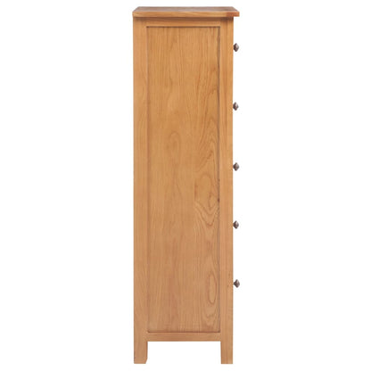 Cassettiera Alta 45x32x110 cm in Legno Massello di Rovere