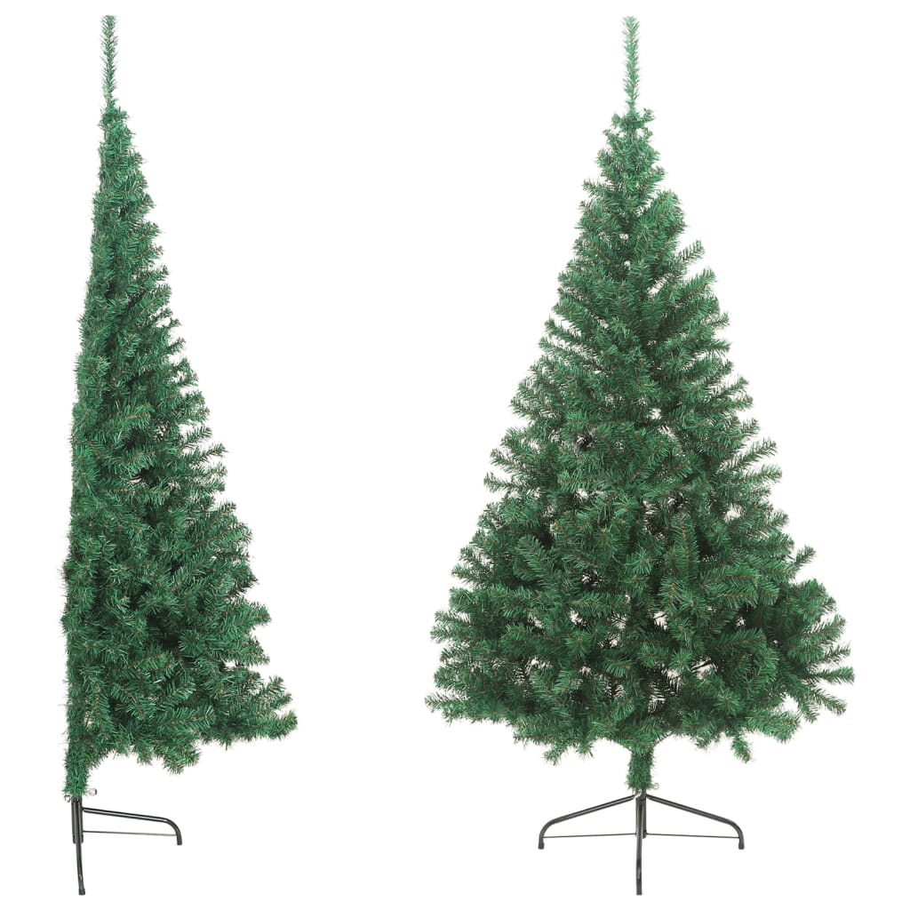 Albero di Natale Artificiale MetÃ  con Supporto Verde 240 cm PVC