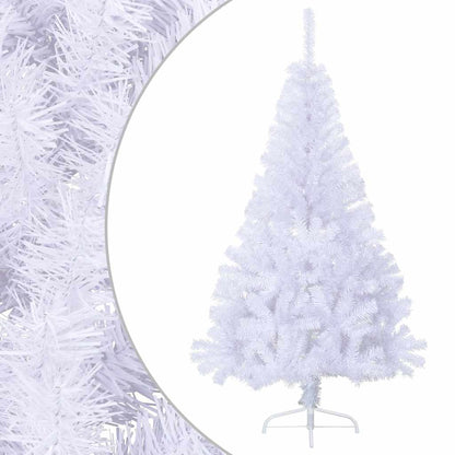 Albero di Natale Artificiale MetÃ  con Supporto Bianco 150cm PVC