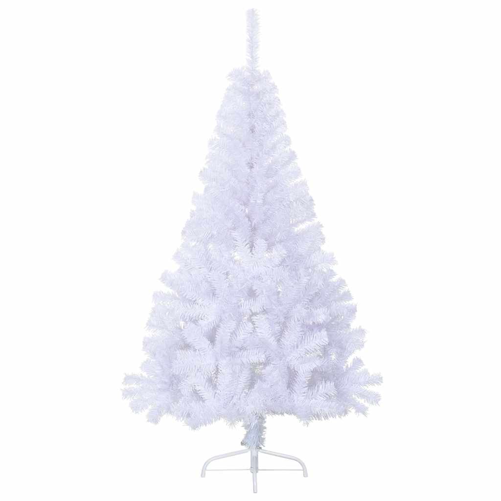 Albero di Natale Artificiale MetÃ  con Supporto Bianco 150cm PVC