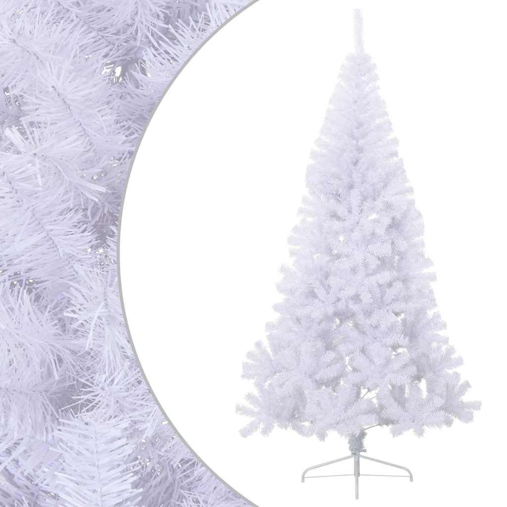Albero di Natale Artificiale MetÃ  con Supporto Bianco 180cm PVC