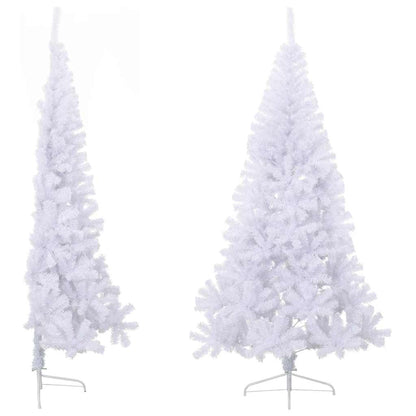 Albero di Natale Artificiale MetÃ  con Supporto Bianco 180cm PVC