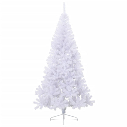 Albero di Natale Artificiale MetÃ  con Supporto Bianco 210cm PVC