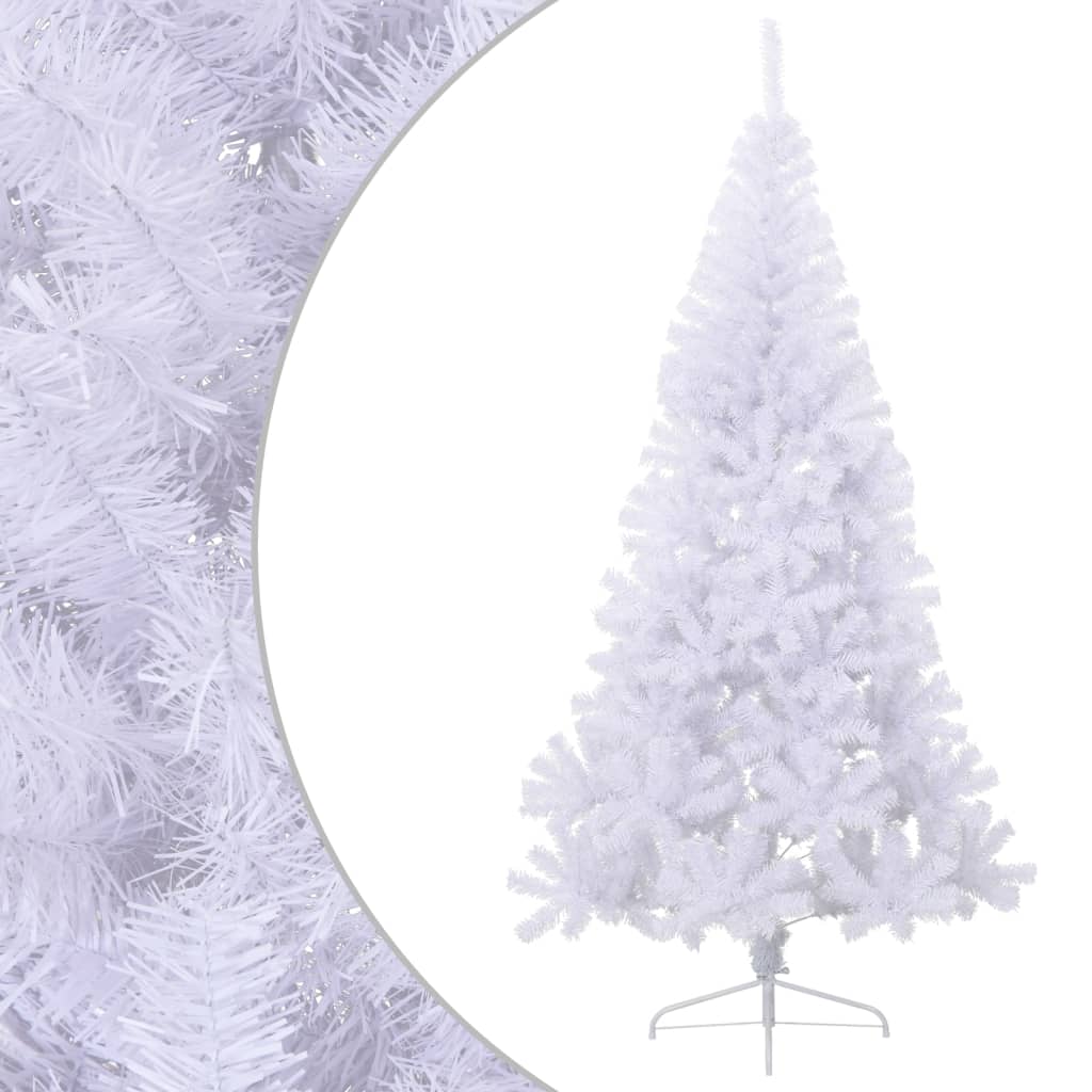 Albero di Natale Artificiale MetÃ  con Supporto Bianco 240cm PVC