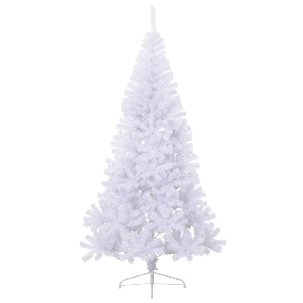Albero di Natale Artificiale MetÃ  con Supporto Bianco 240cm PVC