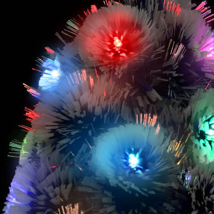 Albero Natale Preilluminato Bianco e Blu 120 cm in Fibra Ottica