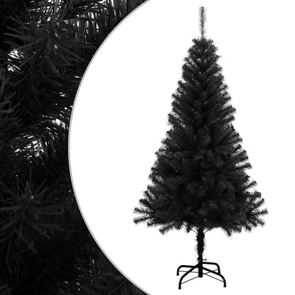 Albero di Natale Artificiale con Supporto Nero 120 cm PVC