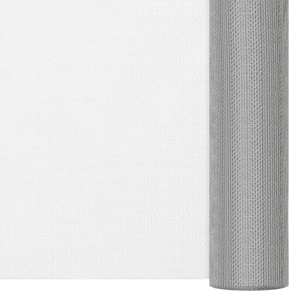 Recinzione in Rete in Acciaio Inossidabile 60x500 cm Argento