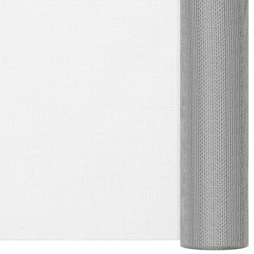 Recinzione in Rete in Acciaio Inossidabile 112x1000 cm Argento