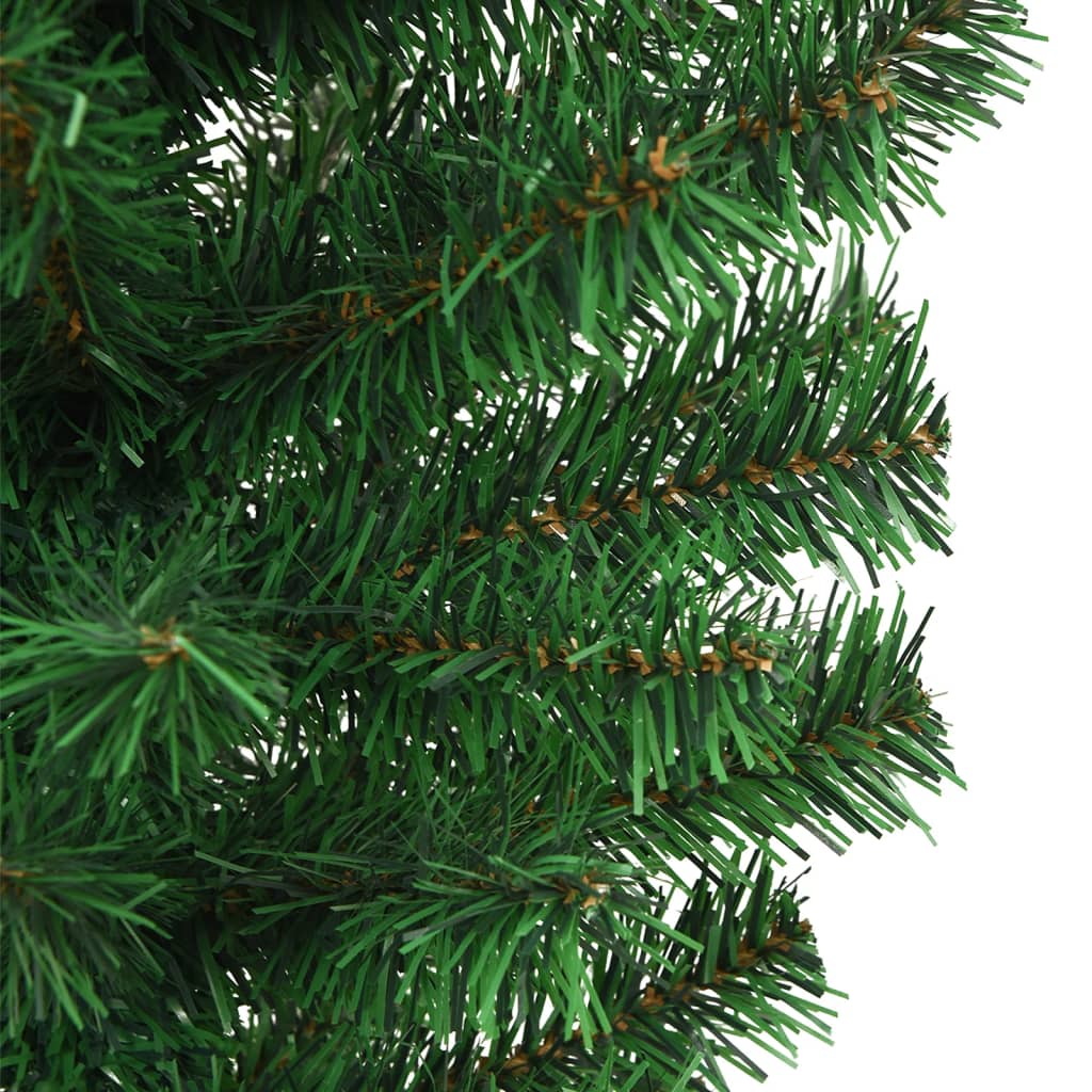 Albero di Natale Artificiale Capovolto con Supporto Verde 150 cm PVC