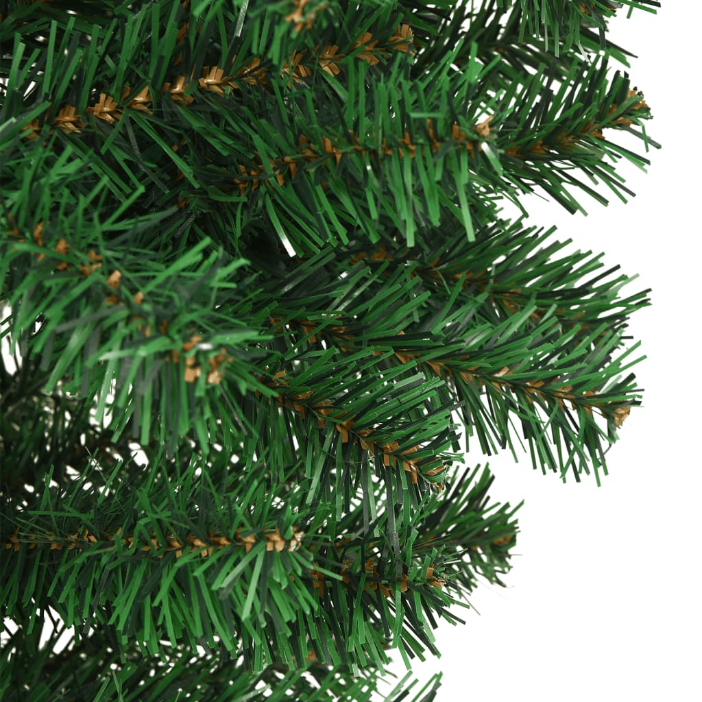 Albero di Natale Artificiale Capovolto con Supporto Verde 210 cm PVC