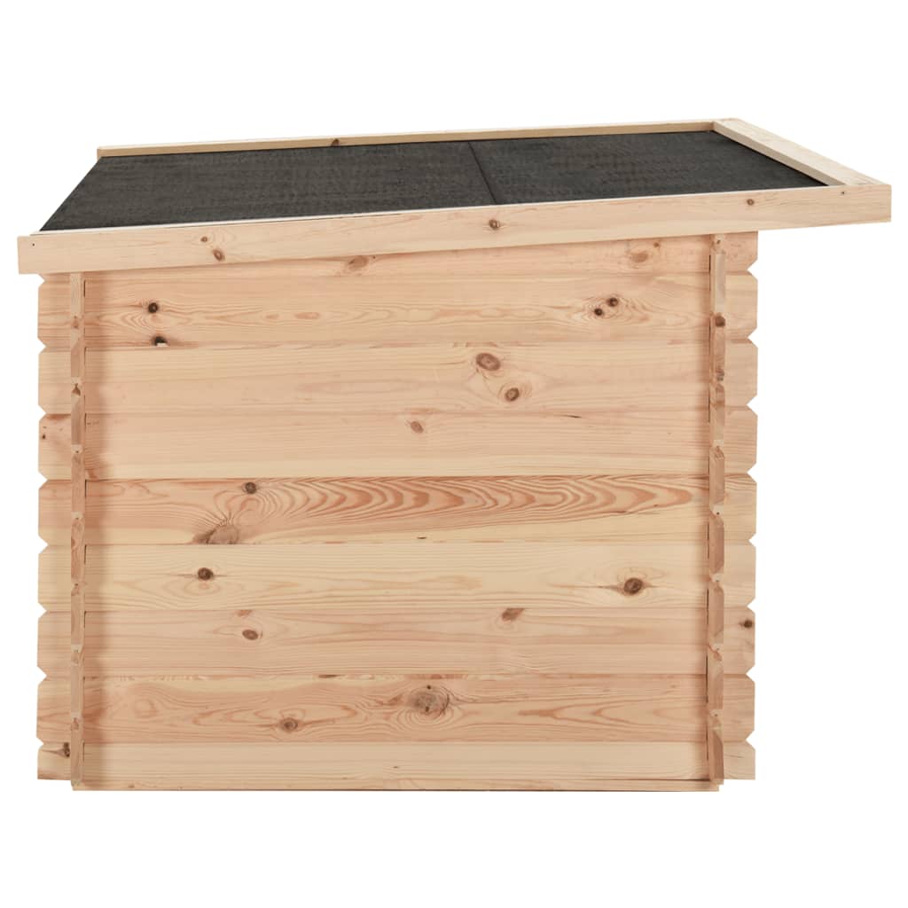 Cuccia per Cani 100x80x100 cm in Legno Massello di Pino 14 mm