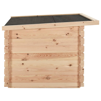 Cuccia per Cani 100x80x100 cm in Legno Massello di Pino 14 mm