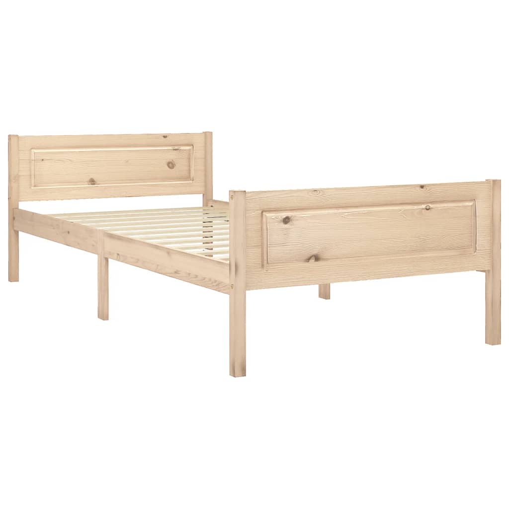 Giroletto senza Materasso 90x200 cm in Legno Massello di Pino