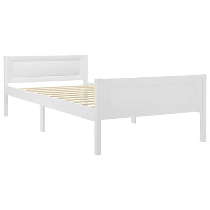 Giroletto senza Materasso Bianco 90x200 cm Legno Massello Pino