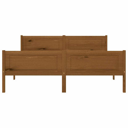 Giroletto in Legno Massello di Pino Marrone Ambrato 140x200 cm