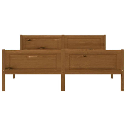 Giroletto in Legno Massello di Pino Marrone Ambrato 160x200 cm