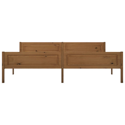 Giroletto in Legno Massello di Pino Marrone Ambrato 200x200 cm
