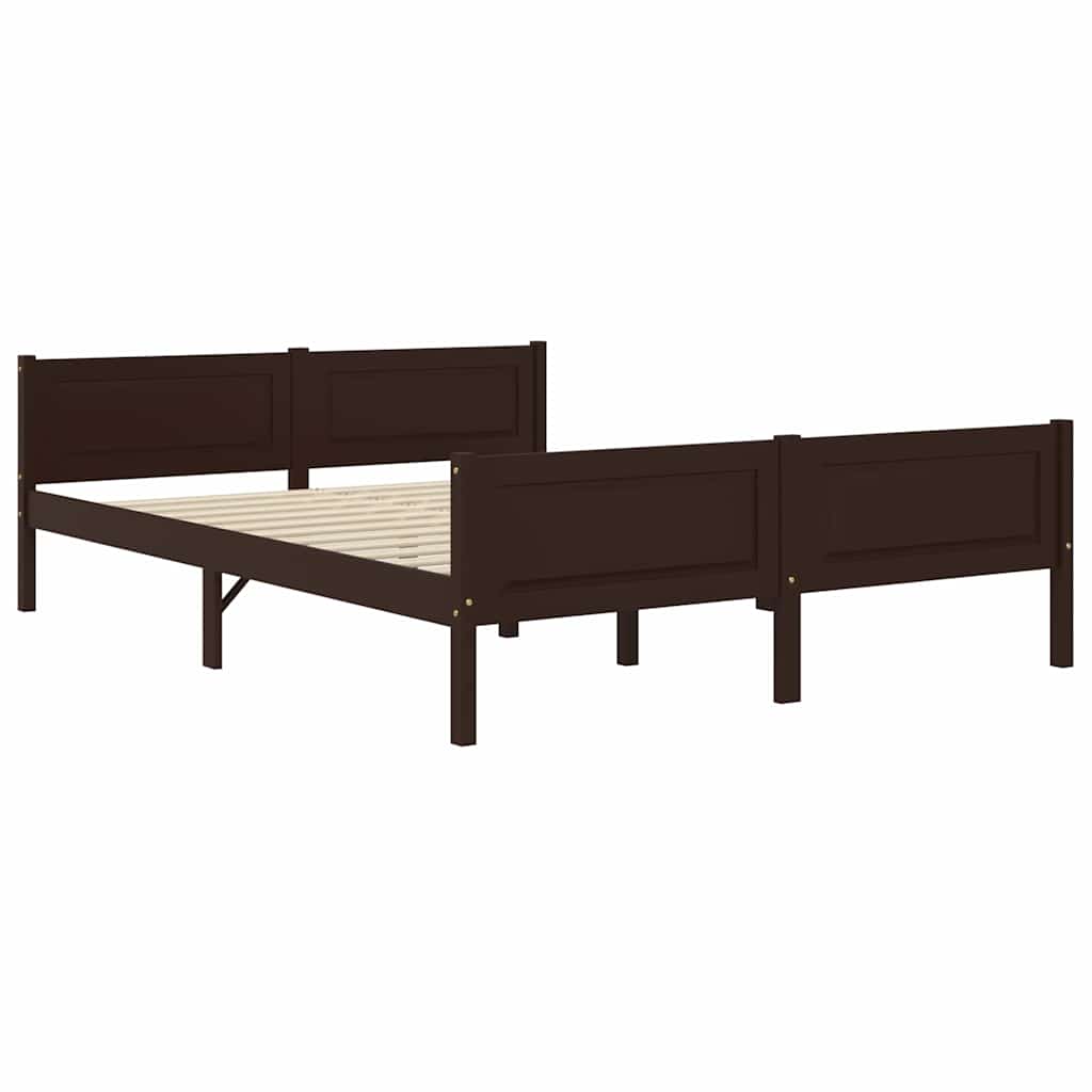 Giroletto in Legno Massello di Pino Marrone Scuro 120x200 cm